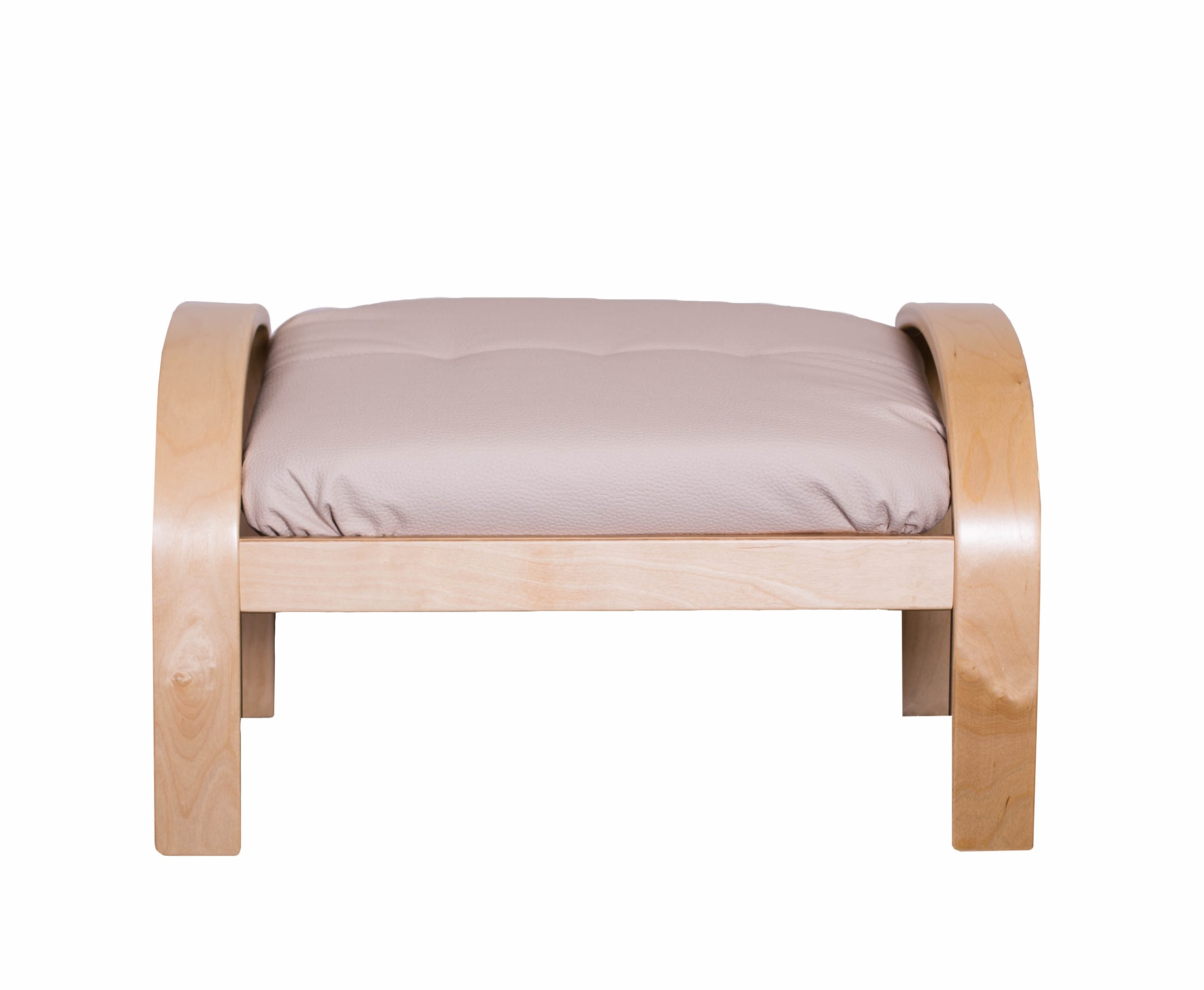  Пуф Лайма  Экокожа бежевый каркас  Берёза