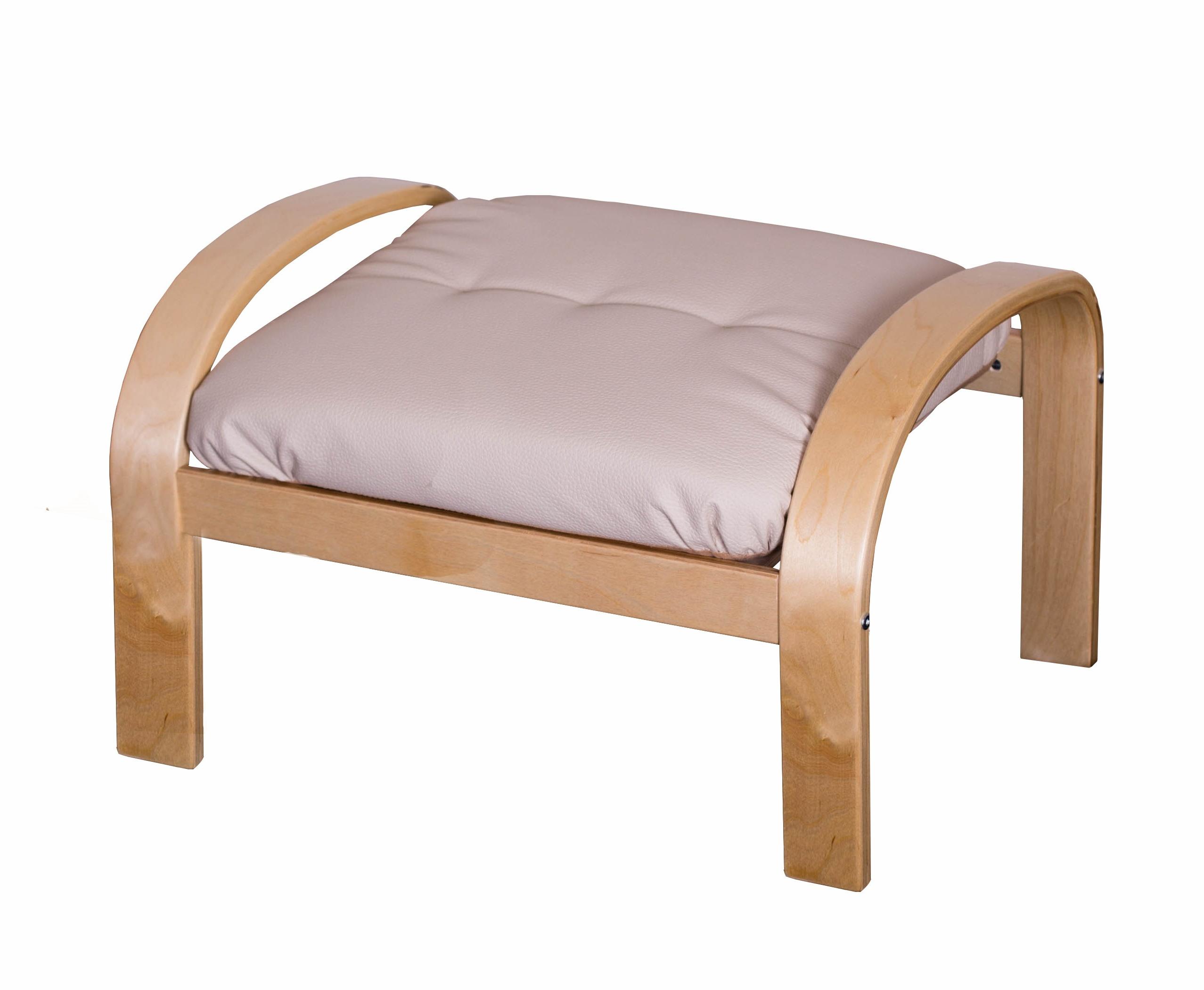  Пуф Лайма  Экокожа бежевый каркас  Берёза