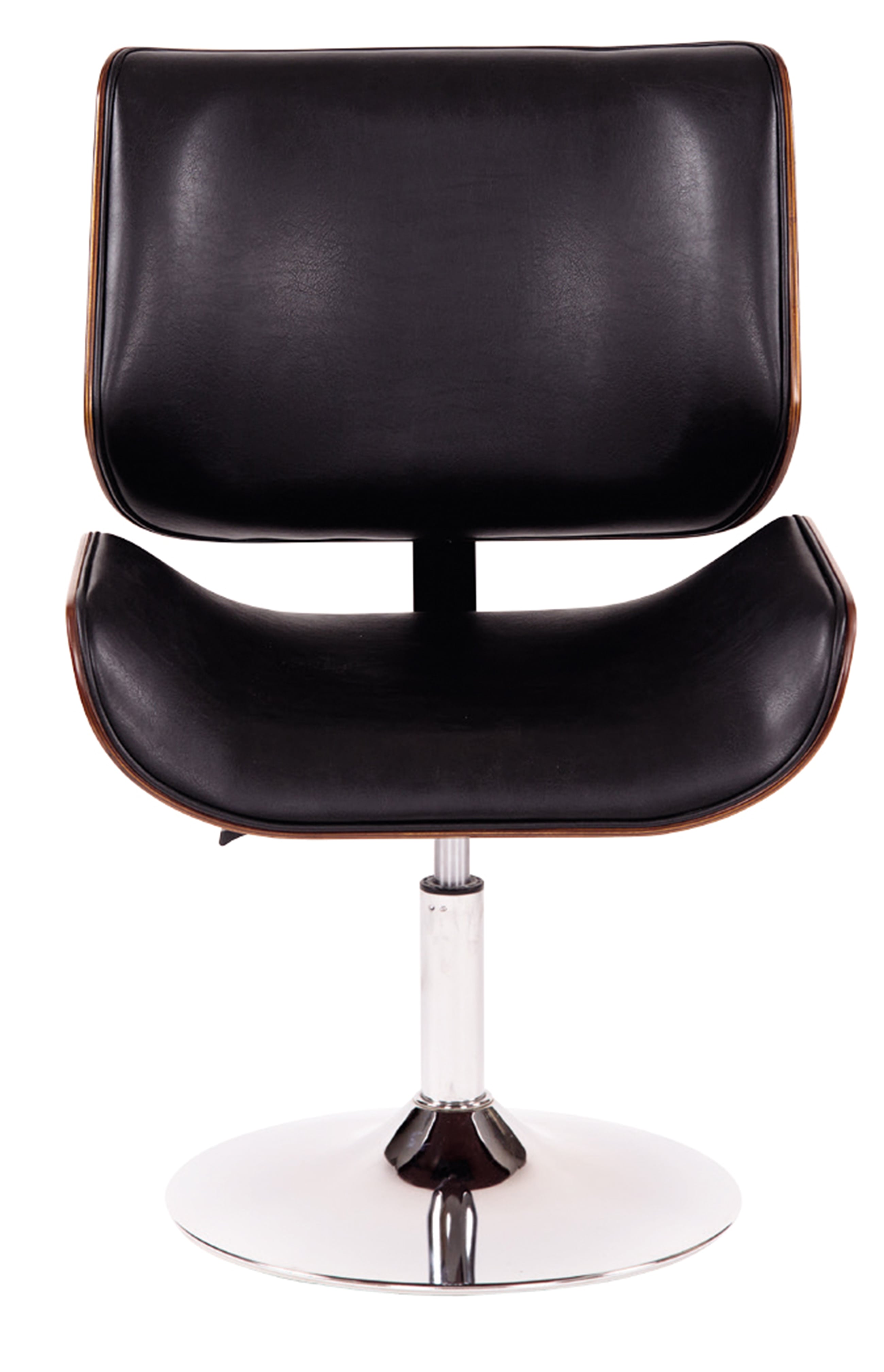 кресло Оксфорд 2 Экокожа черный каркас Вишня