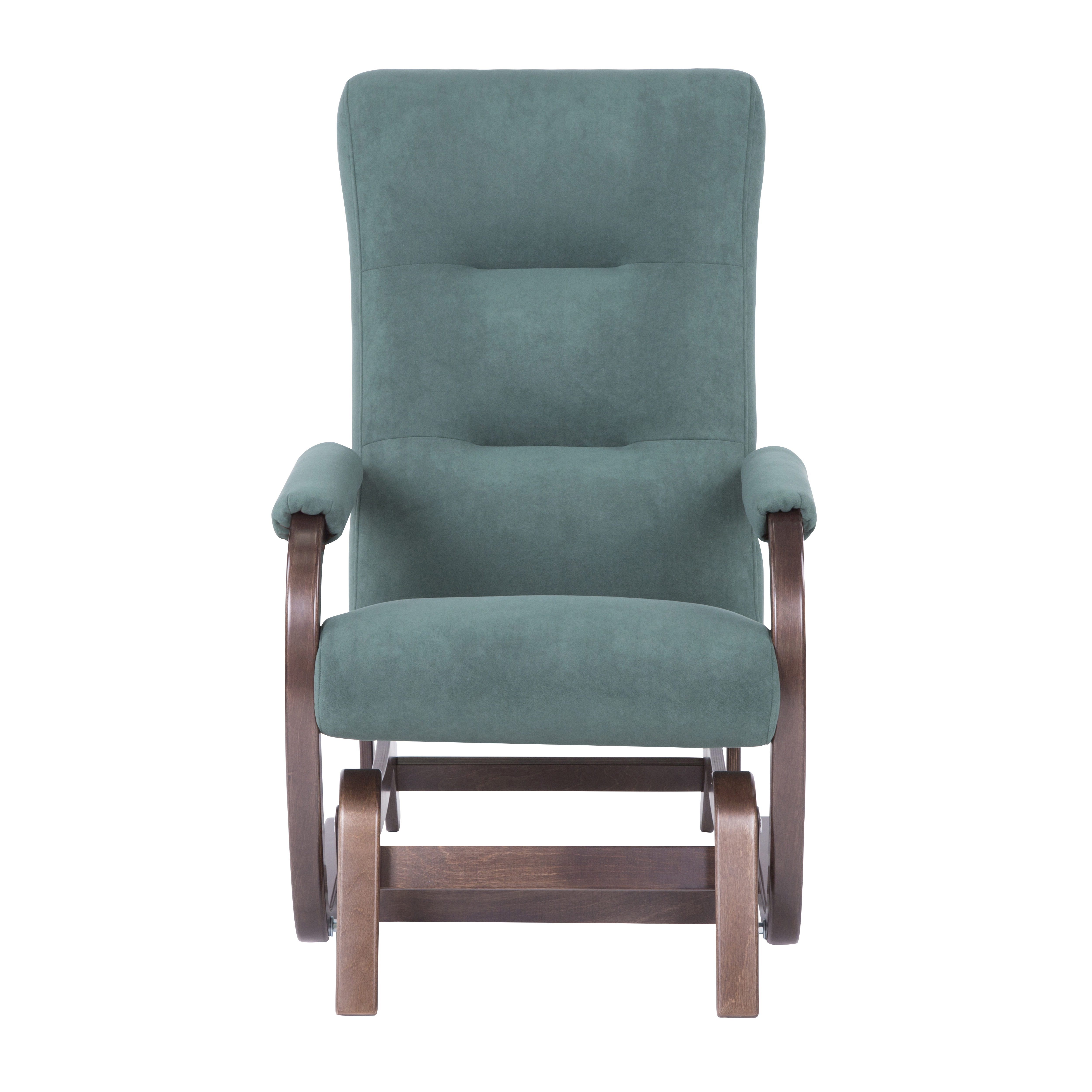  Кресло-качалка глайдер Мэйсон  2  Малахит каркас  Орех