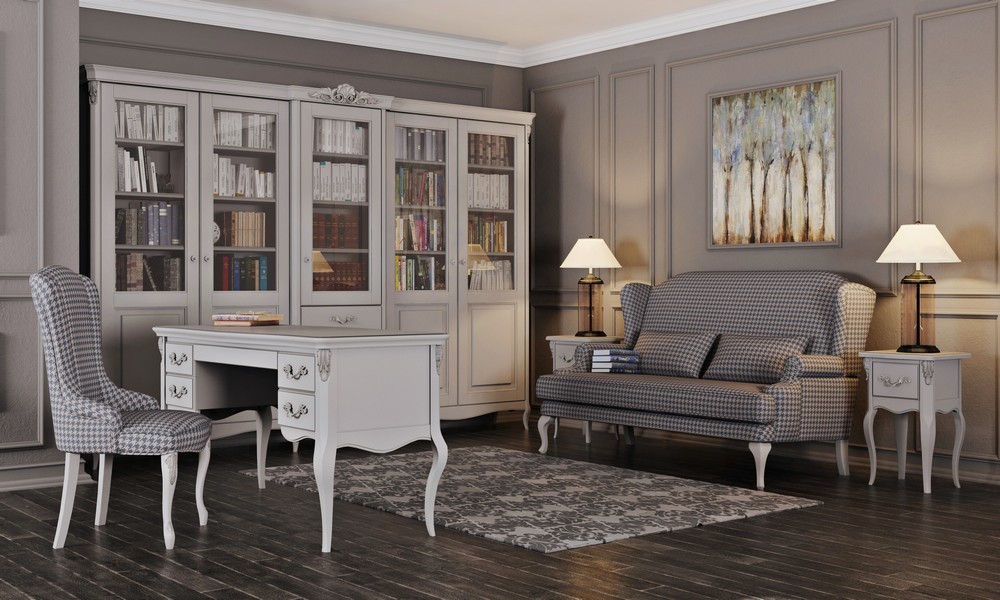 Библиотека 5 дверей с ящиками 