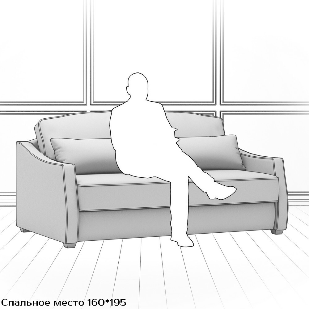 Диван Infante DIf-I-160-K03-KaB03-0106