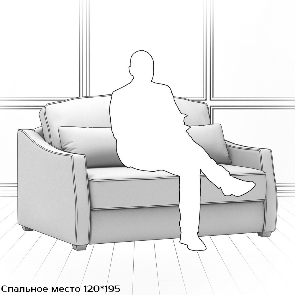 Диван Infante DIf-I-160-K03-KaB03-0410