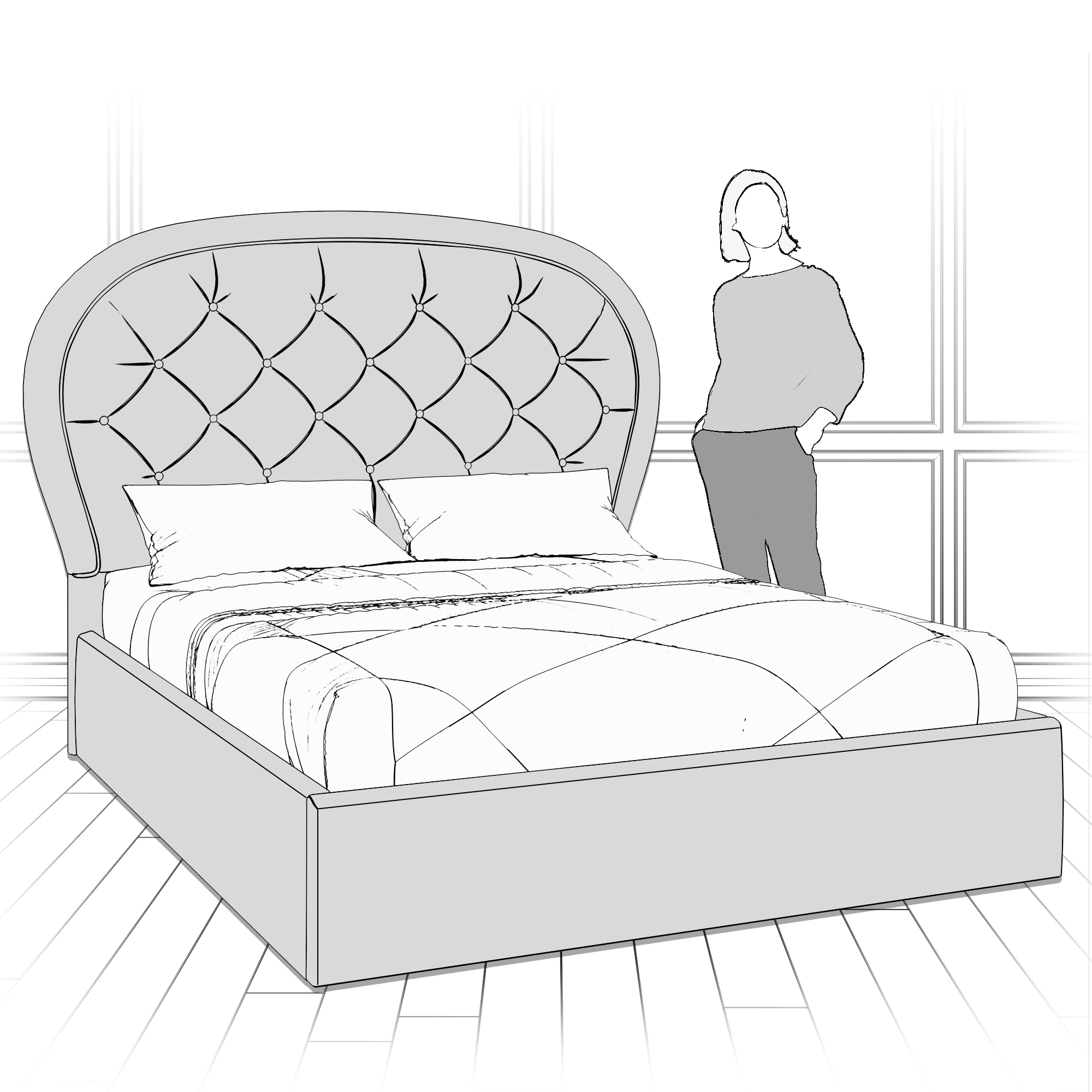 Кровать с подъемным механизмом K50-1400-B12