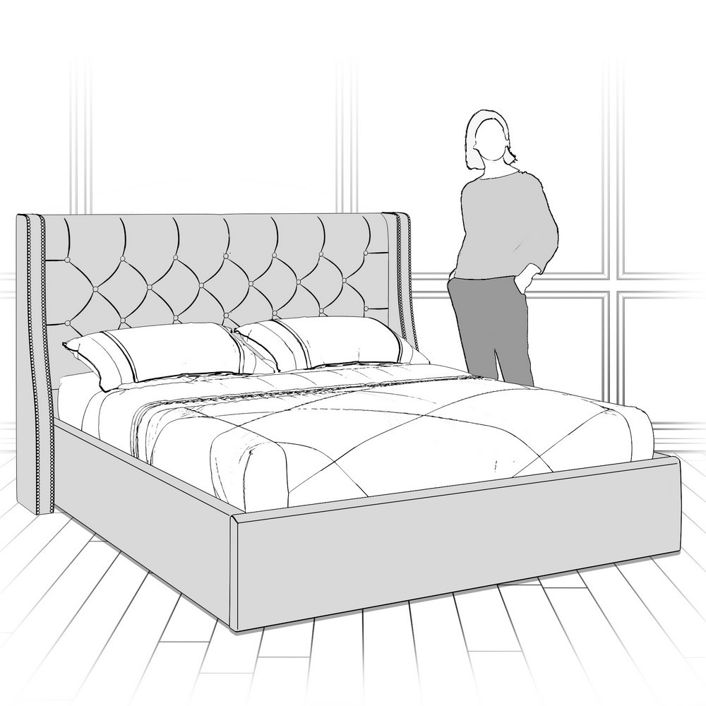 Кровать с подъемным механизмом K11Y-1400-N-B12