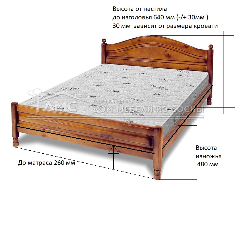 Кровать Горка филенчатая 1400х2000
