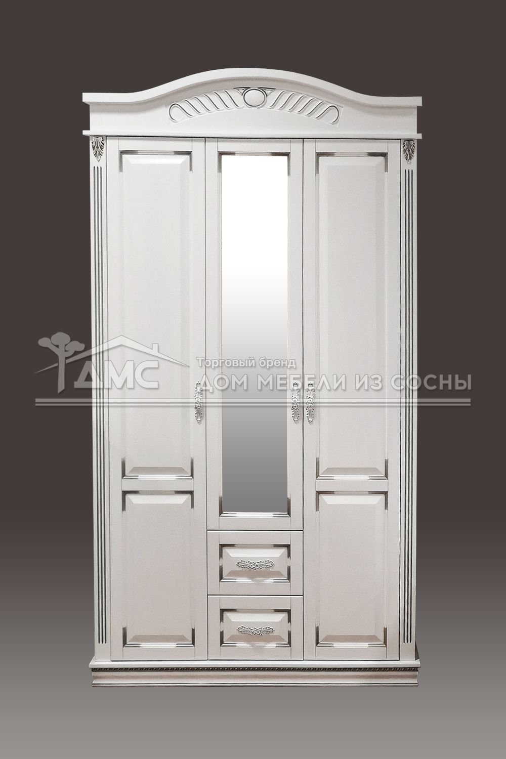 Шкаф с 2 ящиками массив сосны Оливия Люкс