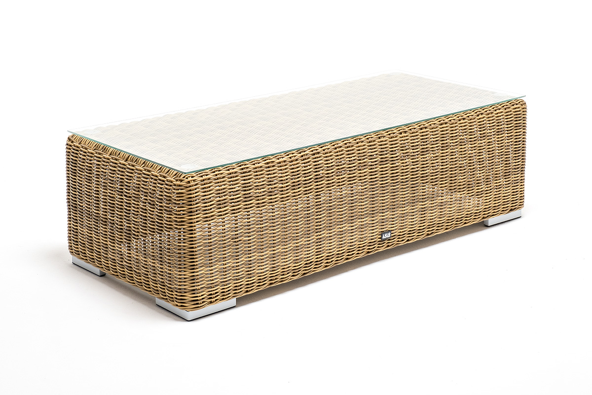 "Боналли" журнальный столик из искусственного ротанга, цвет соломенный