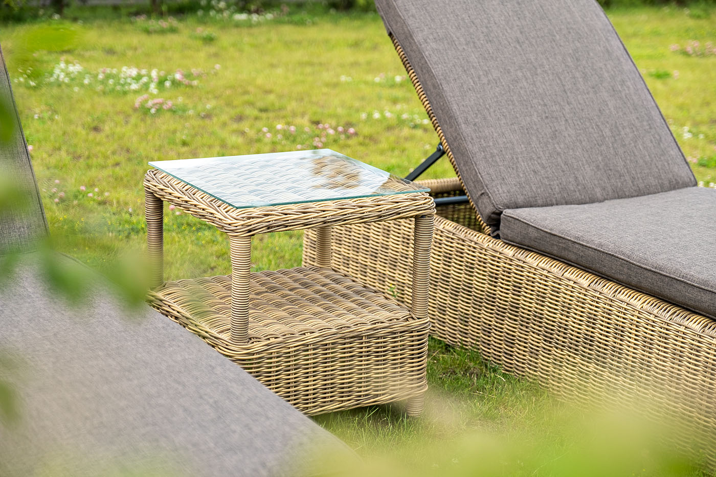 "Форилло" столик кофейный из искусственного ротанга, цвет соломенный