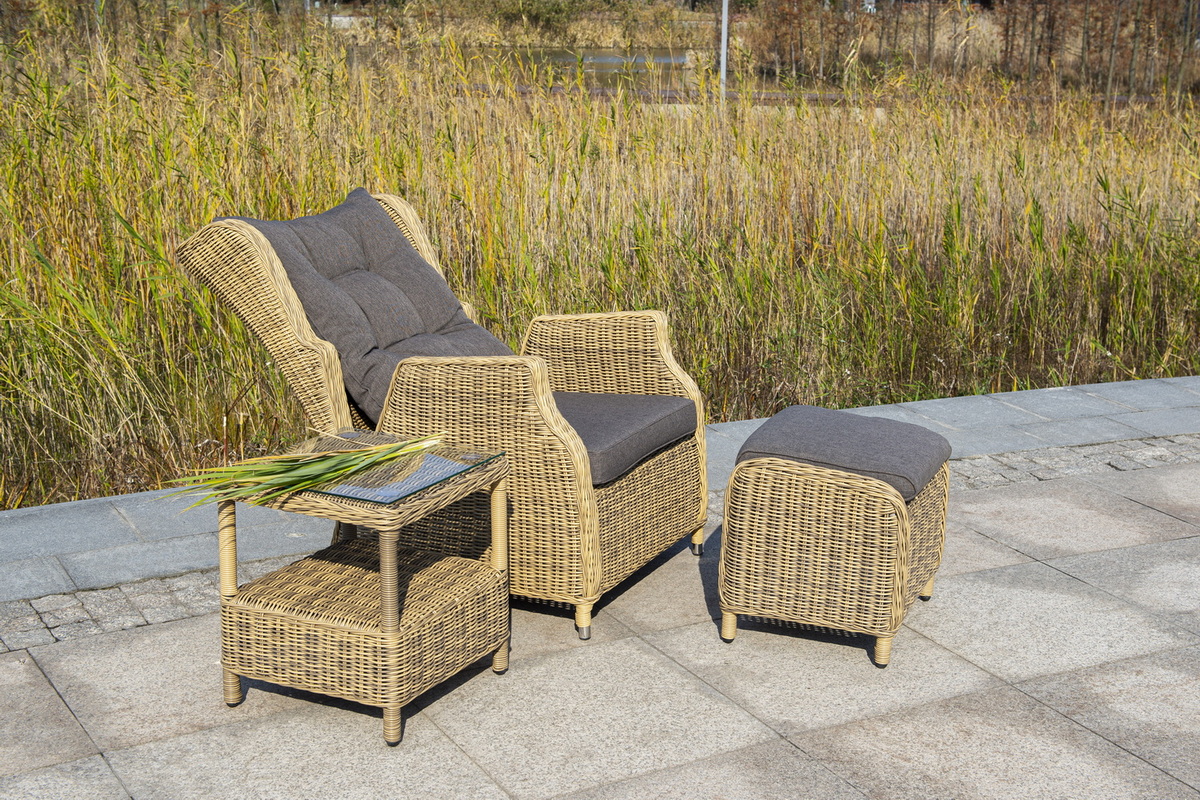 "Форилло" столик кофейный из искусственного ротанга, цвет соломенный