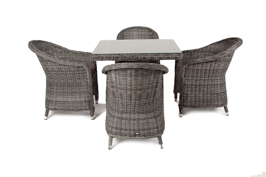 "Франческо" обеденная группа плетеная, цвет графит