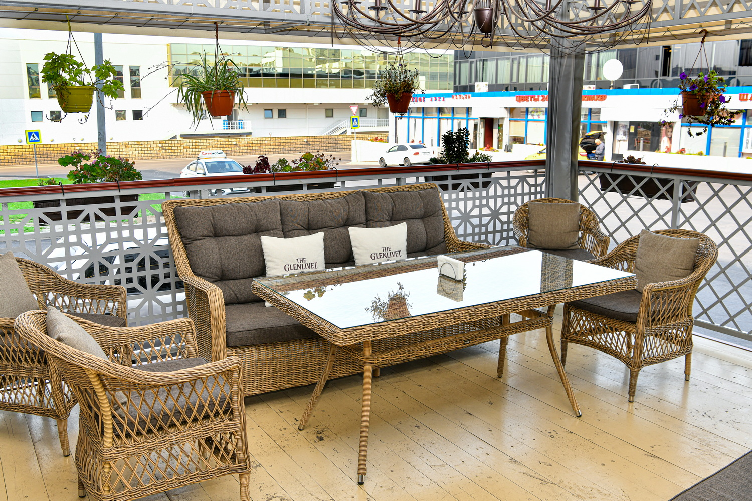 "Глиссандо" диван трехместный из искусственного ротанга, цвет соломенный