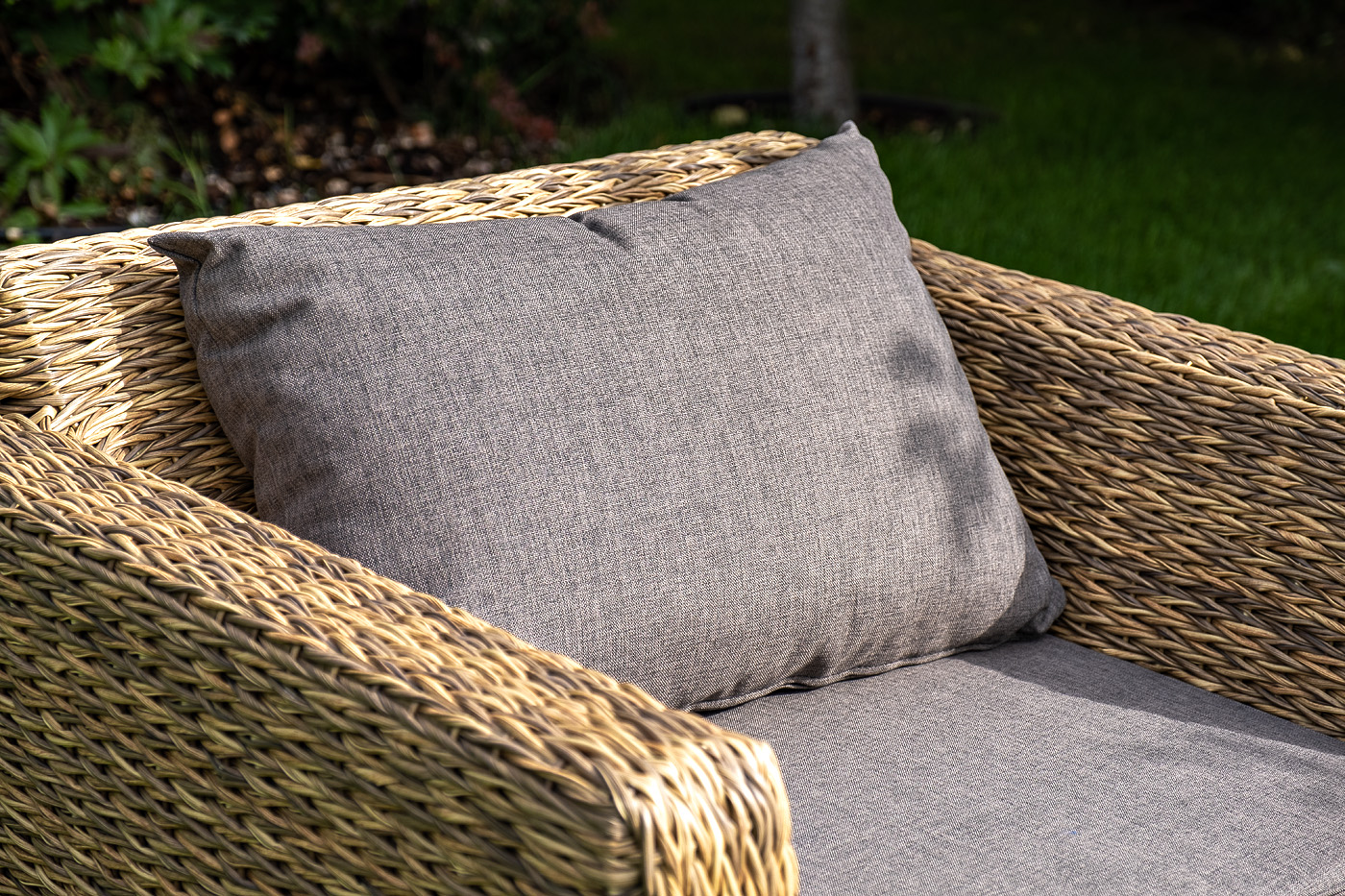 "Капучино" кресло из искусственного ротанга (гиацинт), цвет соломенный