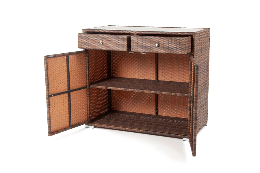 "Мальта" тумба плетеная из искусственного ротанга, цвет коричневый