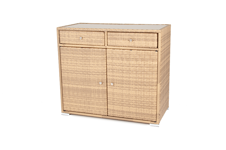 "Мальта" тумба плетеная из искусственного ротанга, цвет соломенный