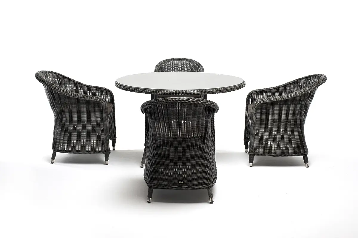 "Эспреззо–118 R" обеденная группа плетеная, цвет графит