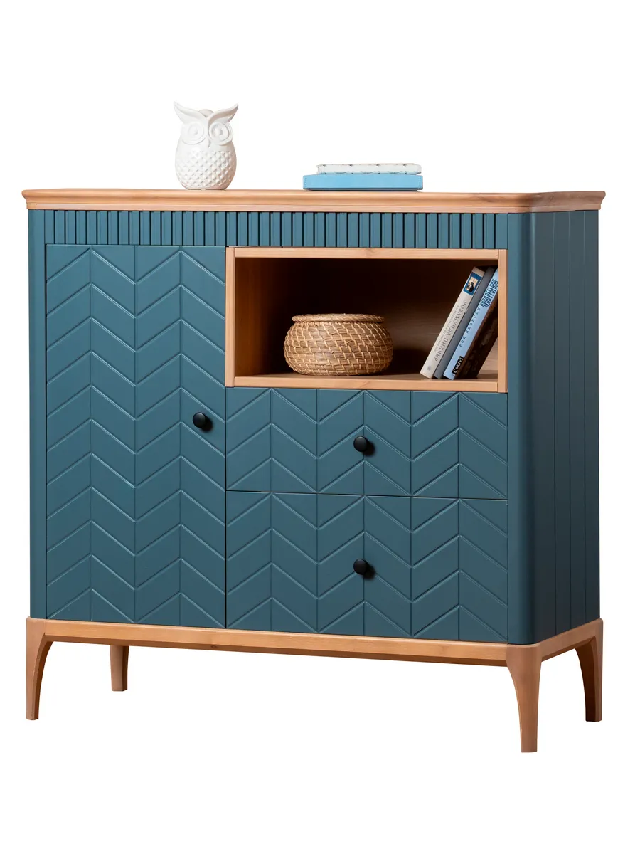 Комод из массива голубой Грета №15-140