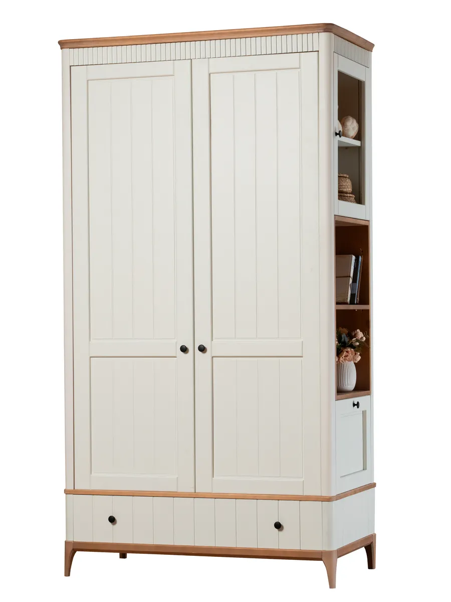 Шкаф 2 створчатый белый 2-ств Грета №3-140